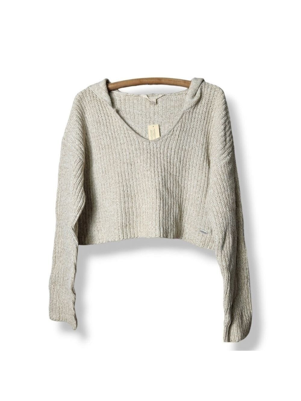 Aeropostale Cropped Hooded Sweater size Large NWT